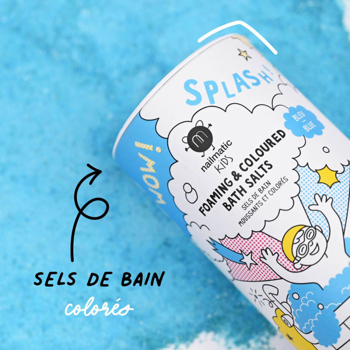 Foaming And Colored Bath Salts - Sels de Bain Moussants et Colorés - Bleu 250 g