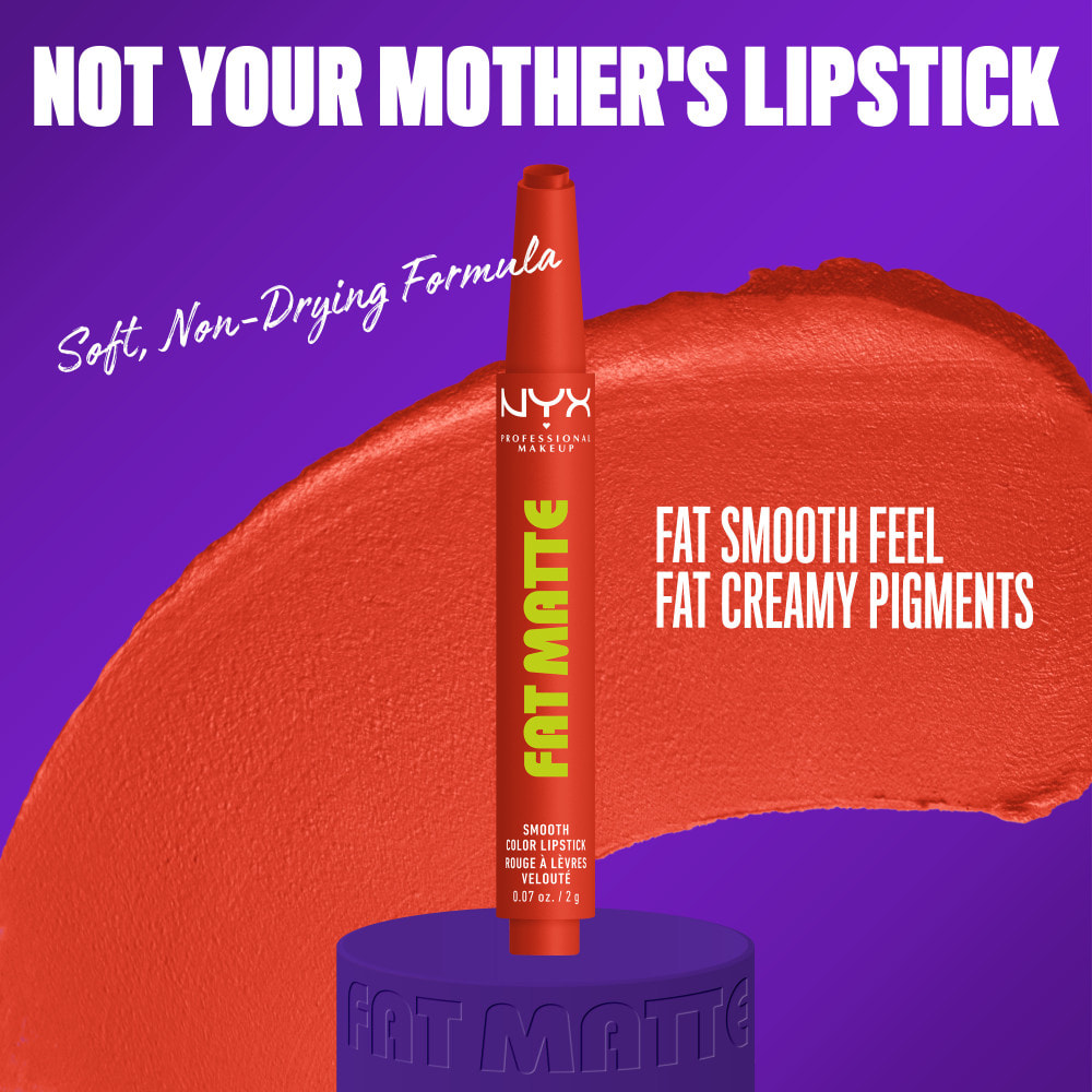 NYX Professional Makeup Fat Matte Rouge à Lèvres Mat Crémeux Comfy Caramel