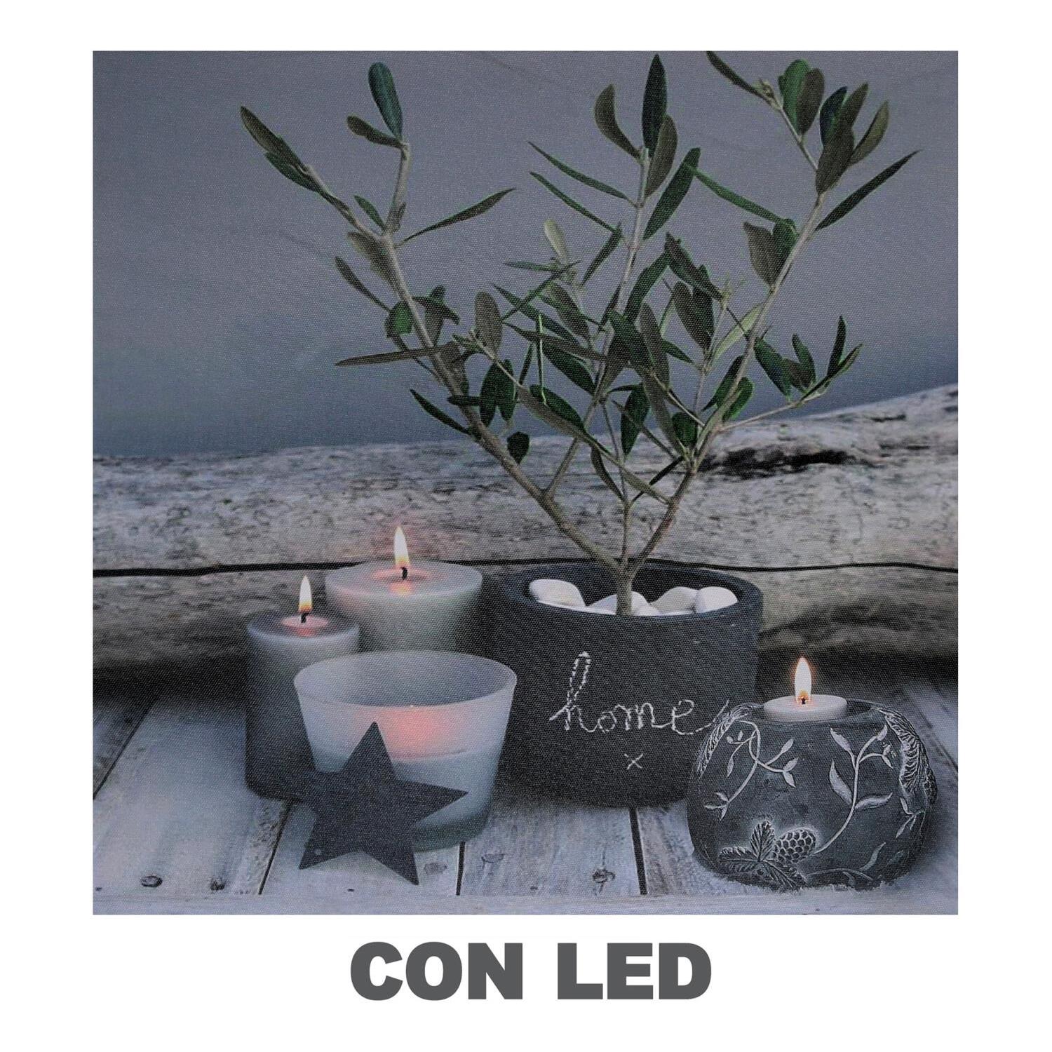 Quadro con led zen cm40x2,3x40