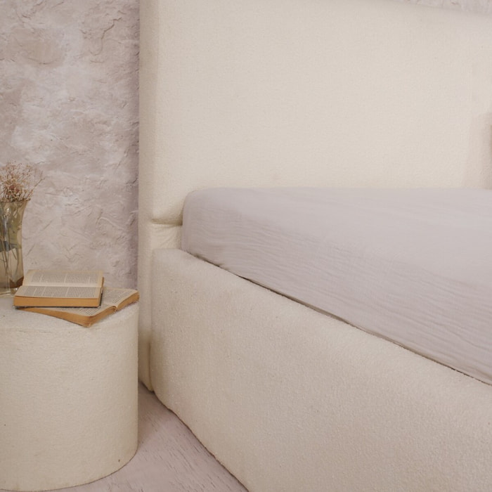 Housse de couette gaze de coton lavé ecru naturel