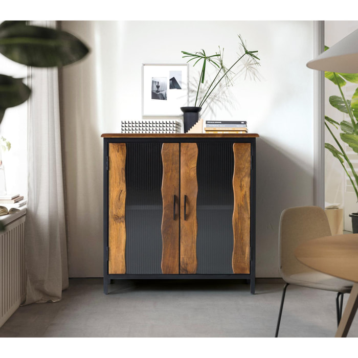 Aparador de Madera de Mango Estilo Industrial