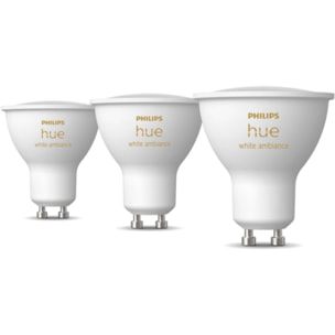 Pack PHILIPS Hue Pack de 3 ampoules 5W GU10 White