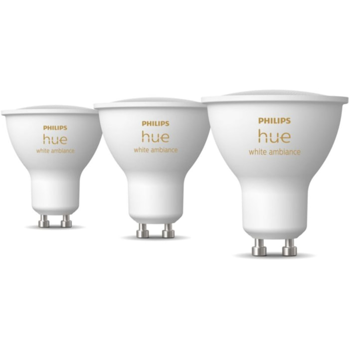 Pack PHILIPS Hue Pack de 3 ampoules 5W GU10 White
