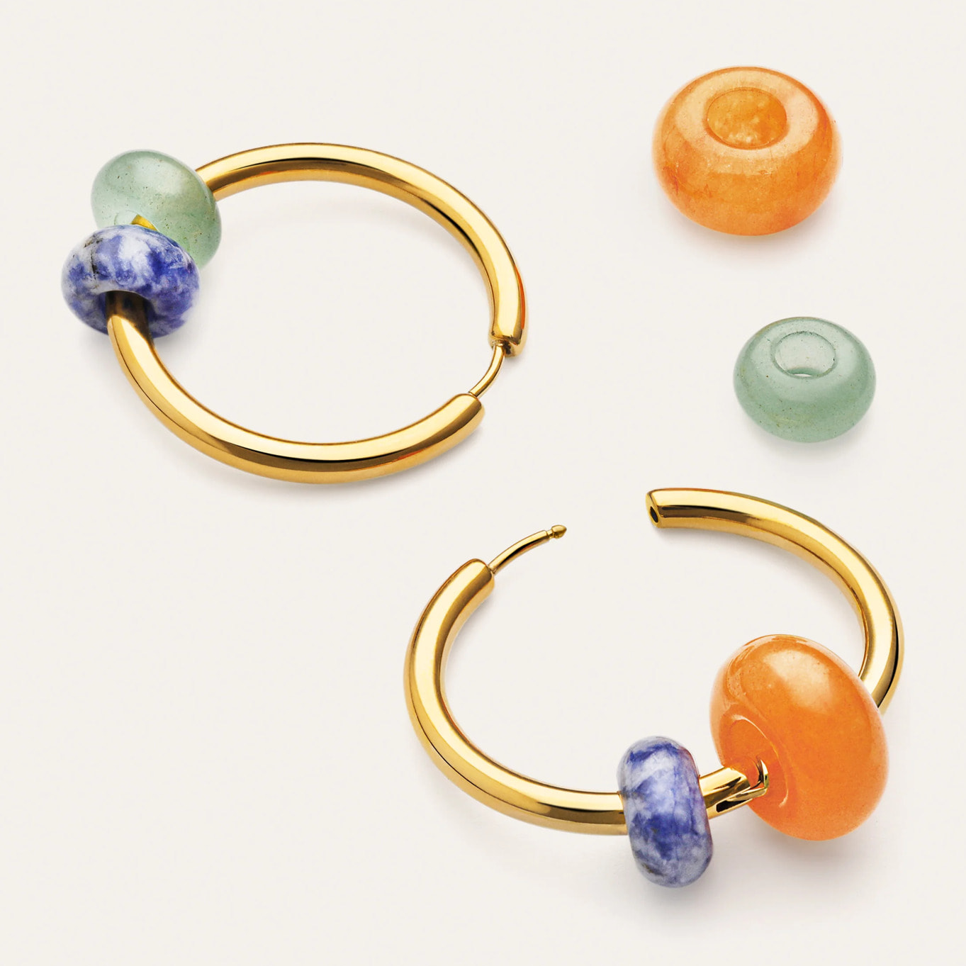 Pendientes Aro Carmen True Bomb Colors Acero Baño Oro