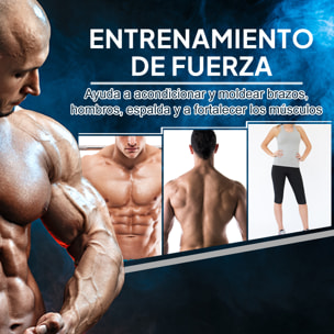 Juego de Mancuernas Hexagonales 2 x 5 kg Juego de Pesas con Barras de Conexión Kit de Entrenamiento de Fitness para Gimnasio en Casa