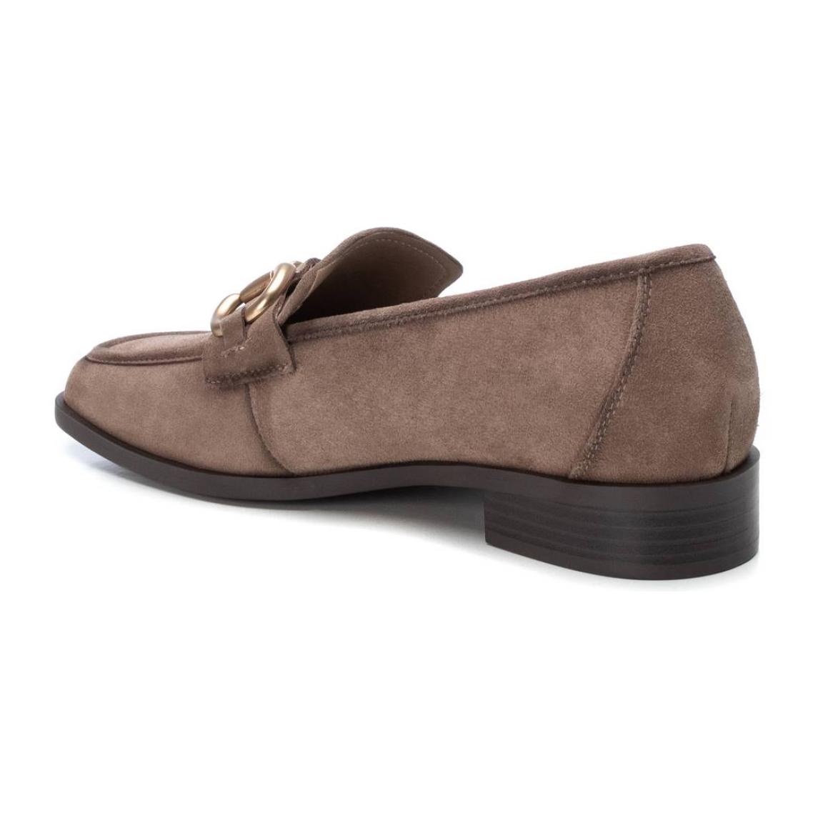 Zapato mocasín de piel taupe