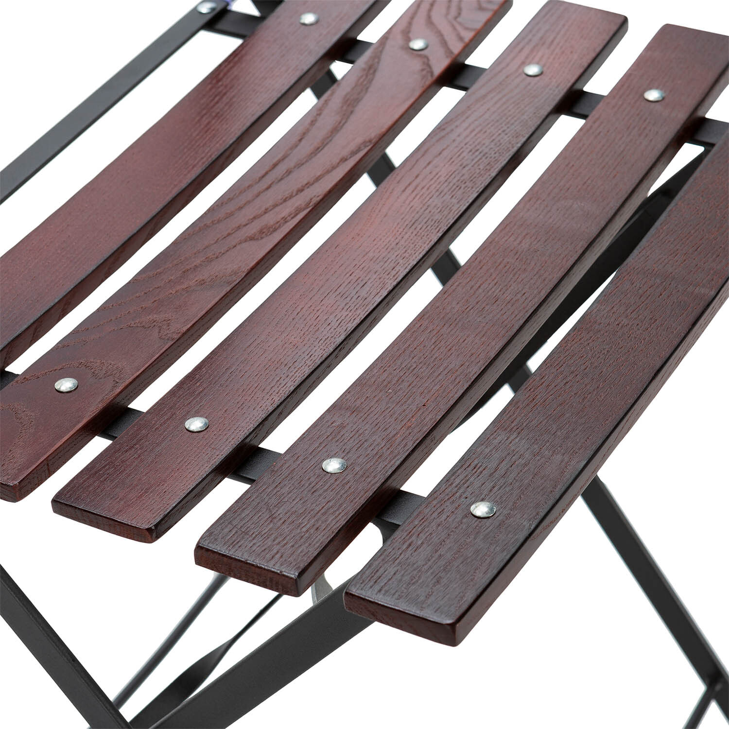 Pack 2 sillas de Jardín Plegables Agata de Madera y Metal en Negro