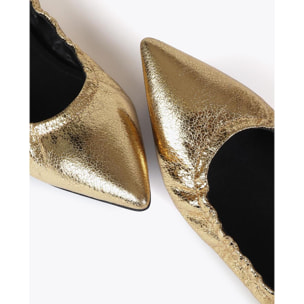 Ballerina a punta arricciata metallica