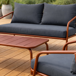 Salon de jardin 4 places terracotta EVORA