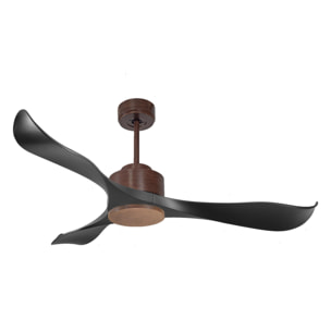 Ventilateur de plafond ø132 cm avec Wifi Réversible Hypersilence 40   W brun