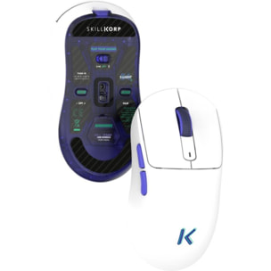 Souris Gamer Sans Fil SKILLKORP M20 Blanche Ultimate 1K