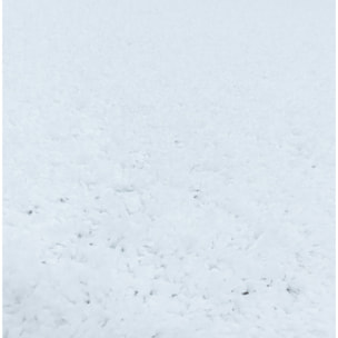 SYDNEY - Tapis shaggy uni rond à poils longs blanc - SYD3000BLA