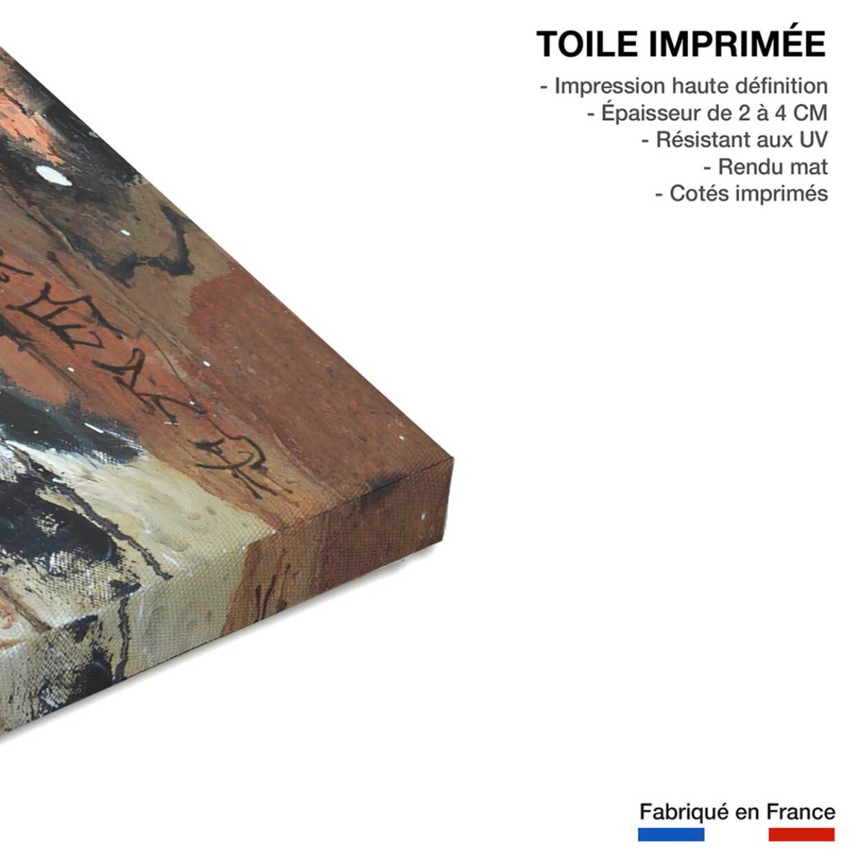 Tableau abstrait terre brune Toile imprimée