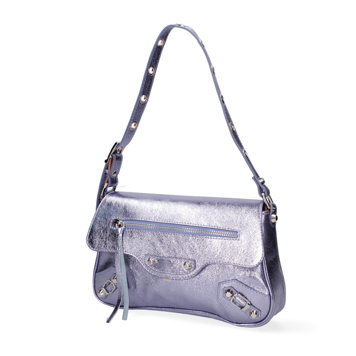 Borsa a spalla da donna In Vera pelle Made in Italy 28x15x5 cm