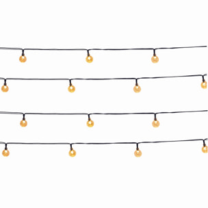 2 Guirlandes solaire FESTY WHITE 20 globes 5.8M