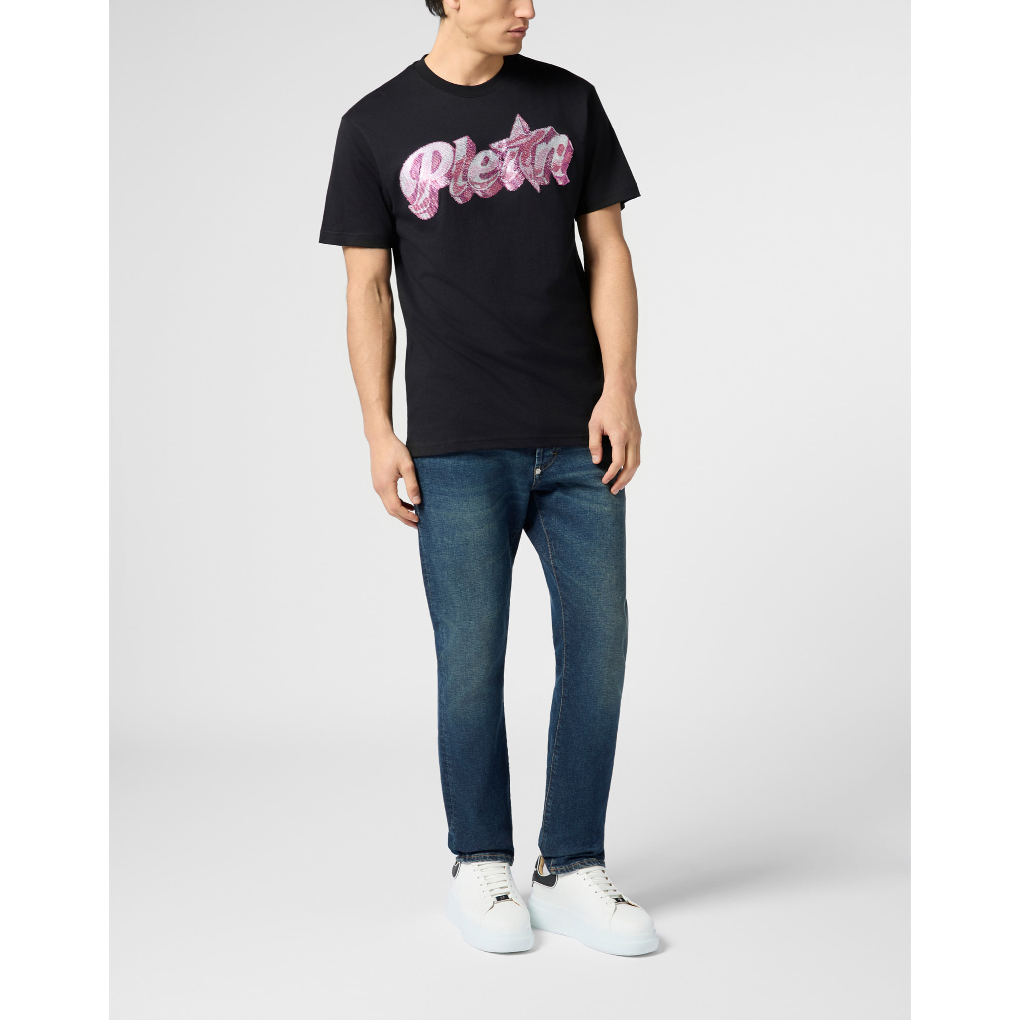 PHILIPP PLEIN Camiseta de cuello redondo y manga corta