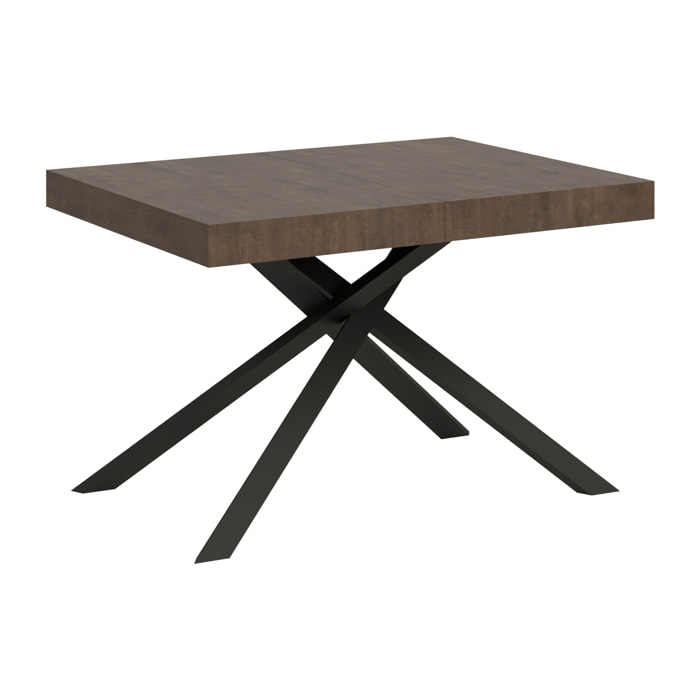 Table extensible 130x90/234 cm Karida Noyer cadre Anthracite