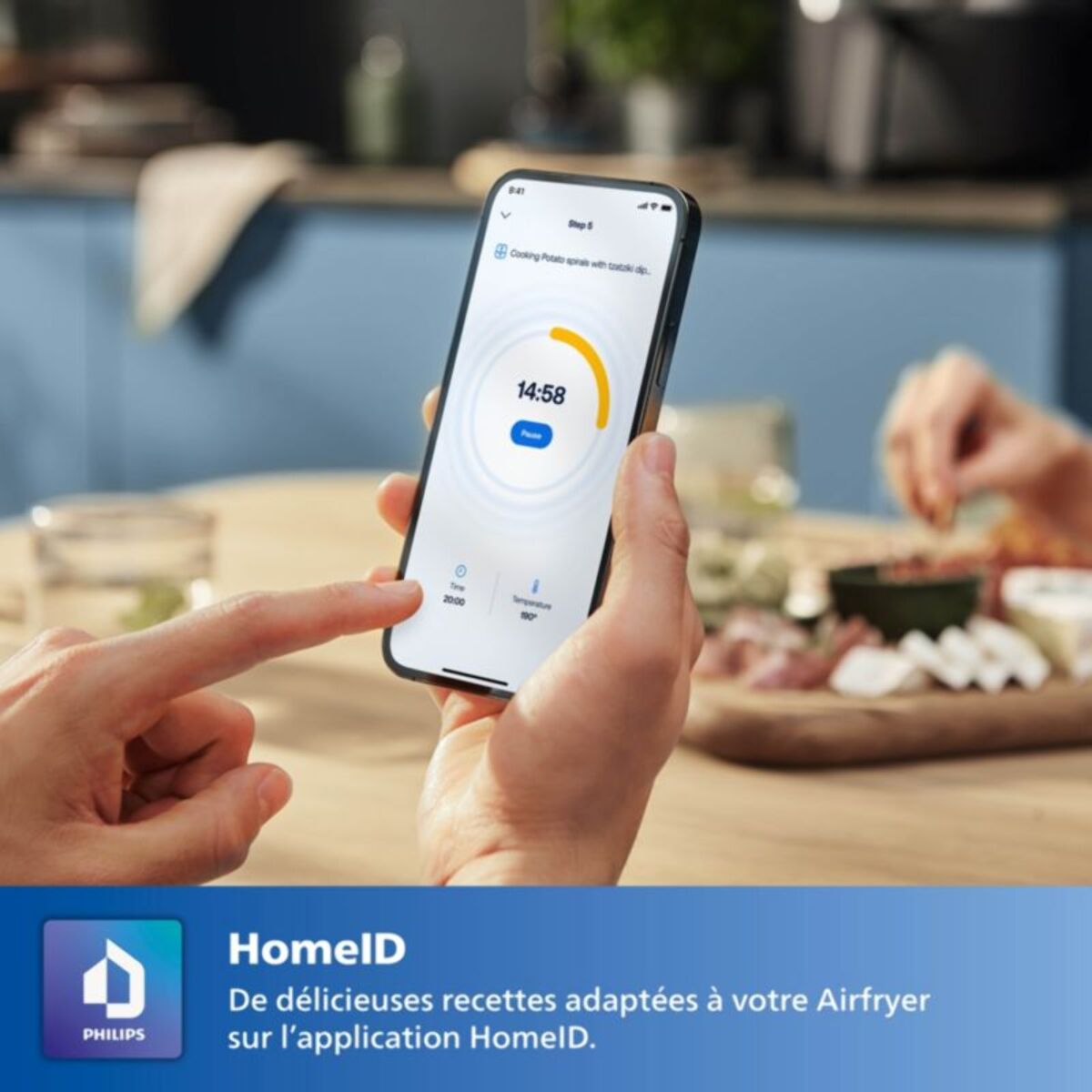 Friteuse sans huile PHILIPS HD9285/93 friteuse sans huile connectée Noir, Série 5000 7.2L