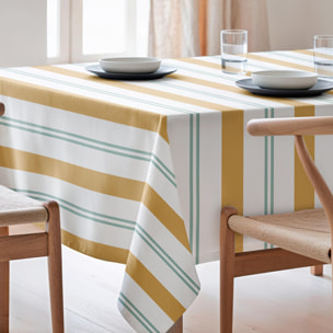 Nappe imprimée anti-tâches JUNIPER JAUNE