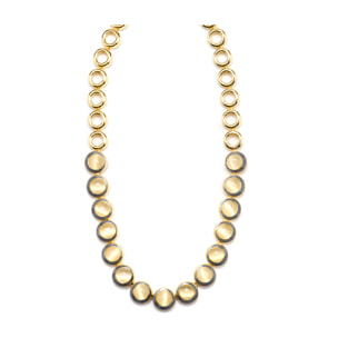 Collar con Ojo de Gato acabado oro 18k
