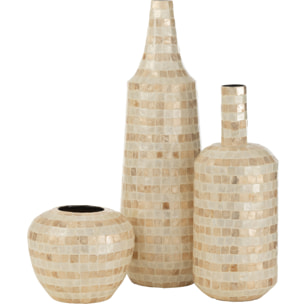 J-Line vase Long Mosaique - bambou - beige