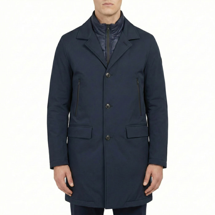 Giacca lunga nylon con gilet