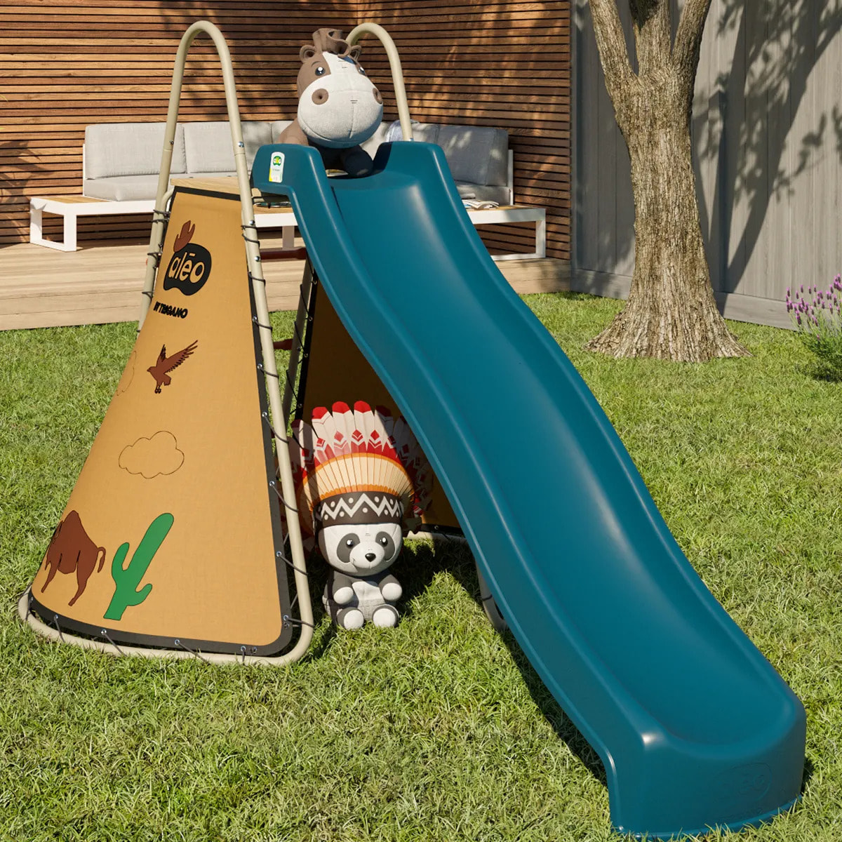 Toboggan Tipi SIOUX 2,22 m, 3-14 ans