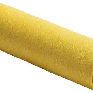 Drap housse - bonnet: 40cm 100% lin lavé jaune paille