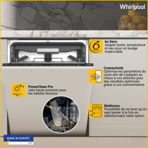 Lave vaisselle encastrable WHIRLPOOL WH6ITA14B1N6LW
