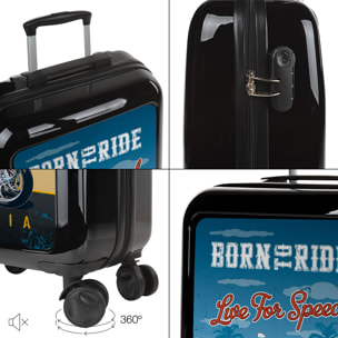 Juego De Maletas Pc Itaca Base Negro Negro Ride