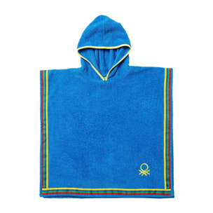 Albornoz poncho de niño 7-14 años 380 gsm 100% algodón azul Benetton
