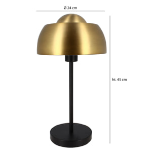 Lampe à poser en métal noir et doré h45cm NOMAA