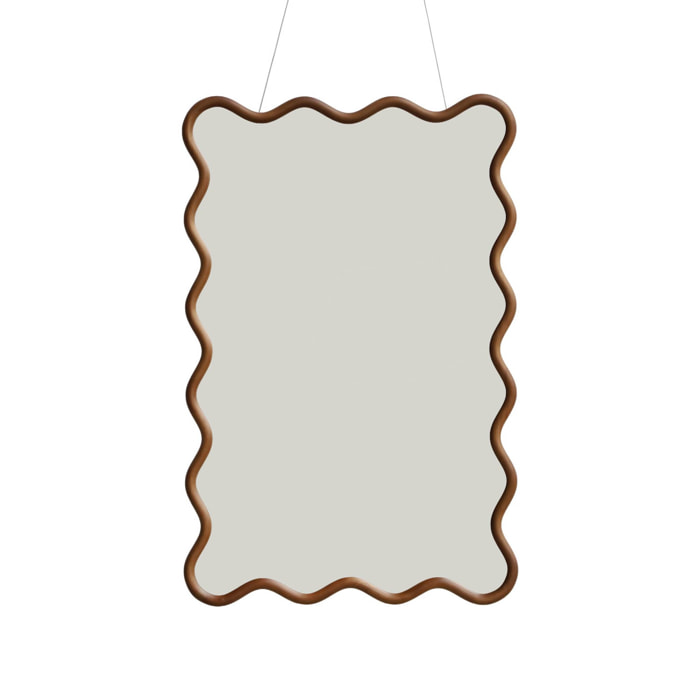Miroir organique bois d'hévéa 92,5cm RUBY