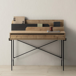 Bureau 1 tiroir effet chêne - ROSALY