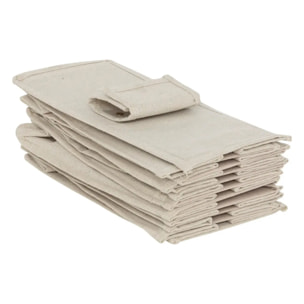 Rangement chaussures "Groomy" 10 cases avec panier beige 128x15,5cm