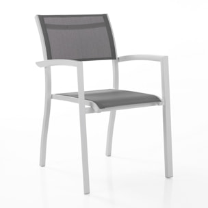 Tomasucci Lot 2 chaises avec accoudoirs intérieur/extérieur NYDRI Blanc