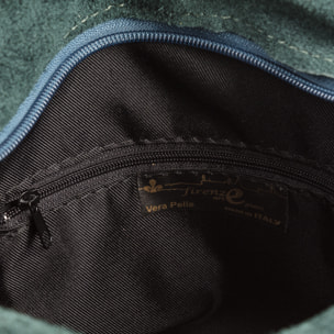 Milan Bolso bandolera Mujer.Piel auténtica Gamuza Dollaro