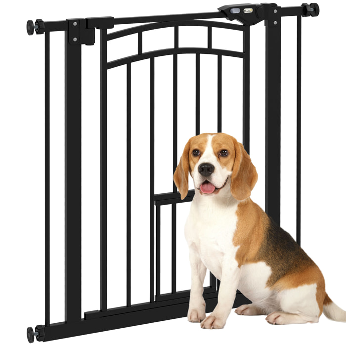Barrière de sécurité pour chien - barrière à pression ajustable - double système de verrouillage - acier noir