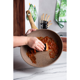 Set de 3 pièces casseroles Excelsa – Wood & Stone, Aluminium Beige