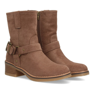 Botas casual mujer con hebilla lateral