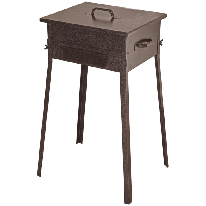 Camping mega - barbecue a legna con griglia da 35x45 cm