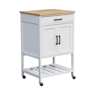 Desserte de cuisine plateau bois d'hévéa L56cm BENDOR