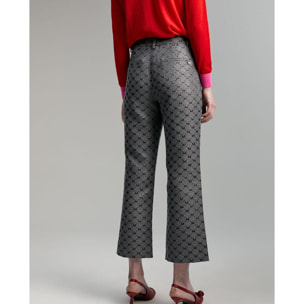 Pantaloni svasati in jacquard M
