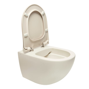 Sento WC sans bride SmoothFlush + Abattant frein de chute, Taupe mat (7848-020-6147)