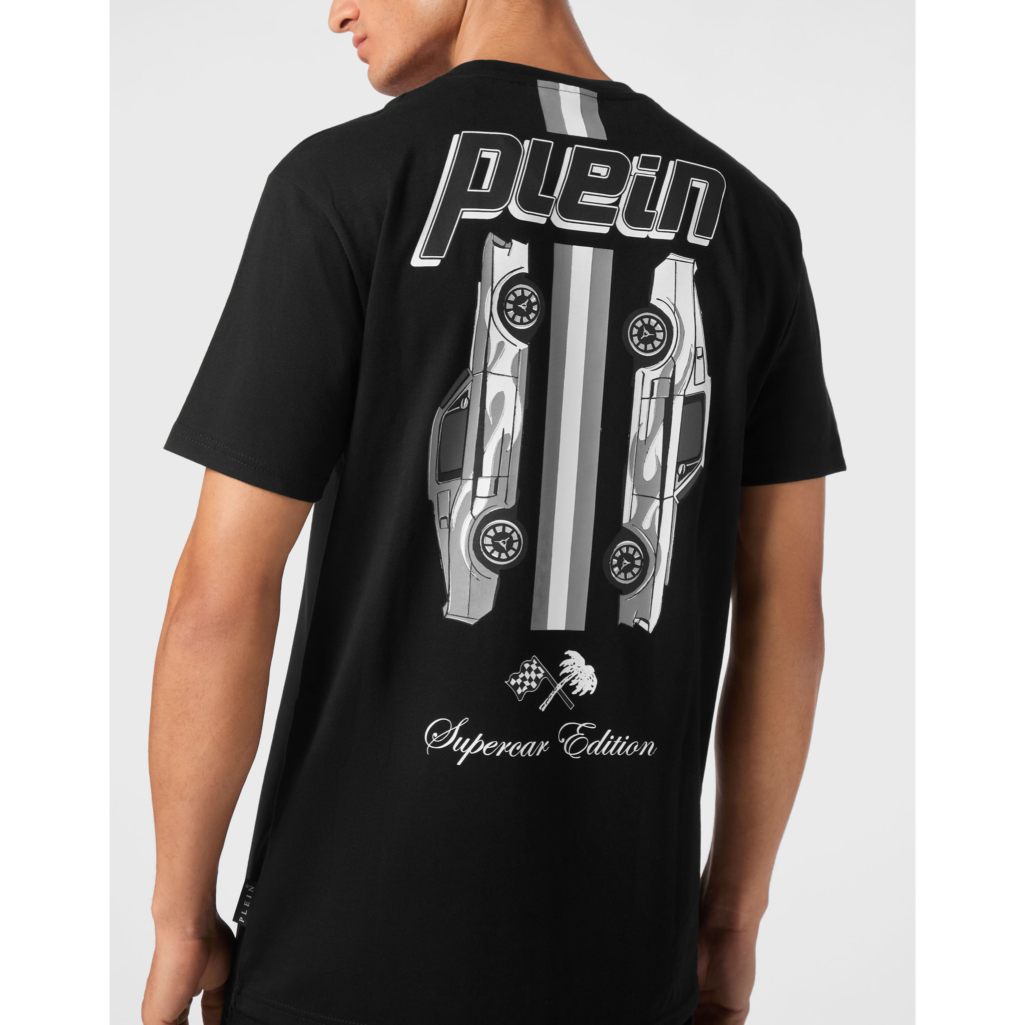 PHILIPP PLEIN Camiseta de cuello redondo y manga corta RACING