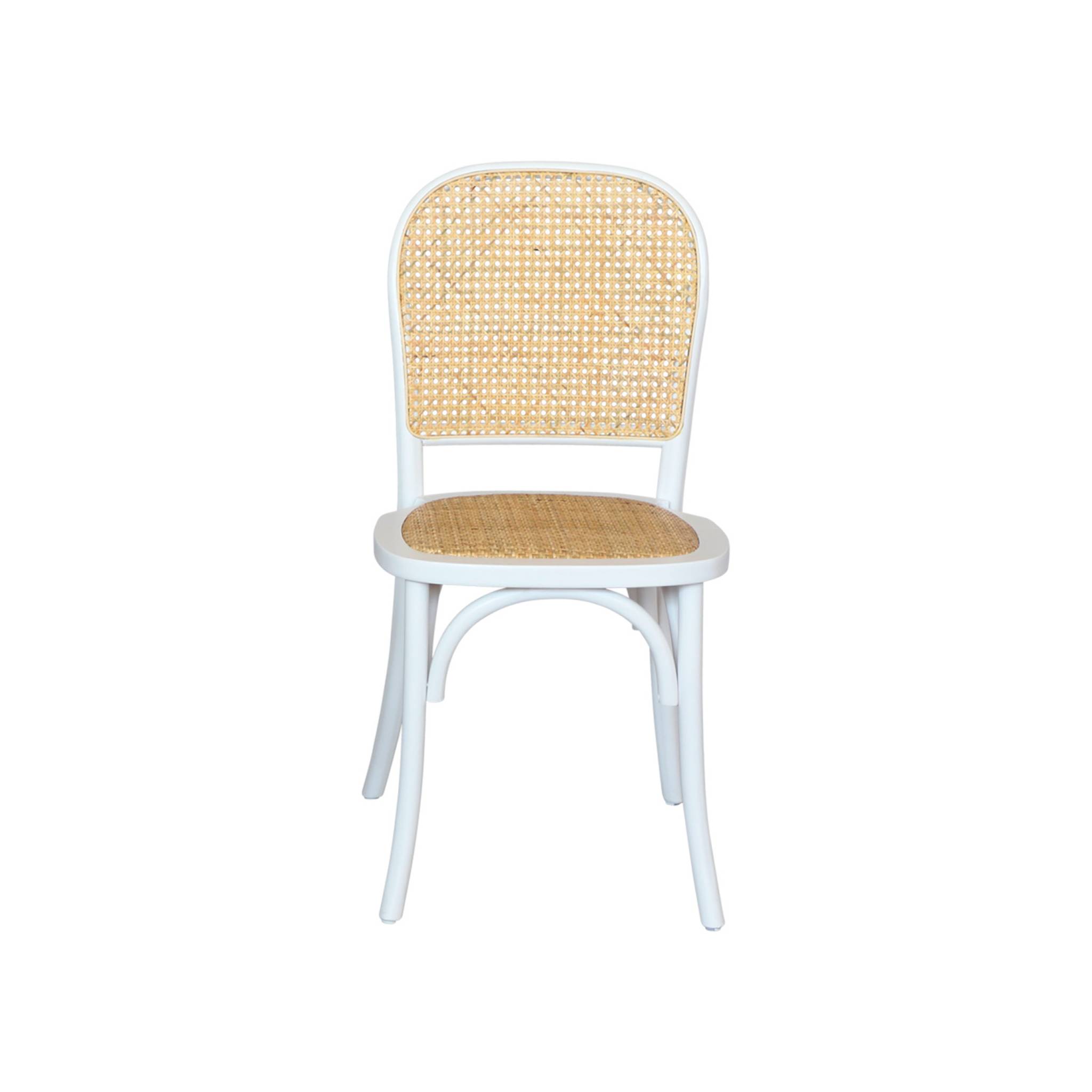 Chaise vintage bois et rotin (lot de 4) MONTPARNASSE