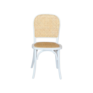 Chaise vintage bois et rotin (lot de 4) MONTPARNASSE