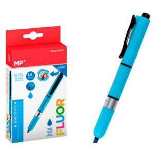 PACK 12 MARKER FLUORESCENTI RETRACTILI BLU