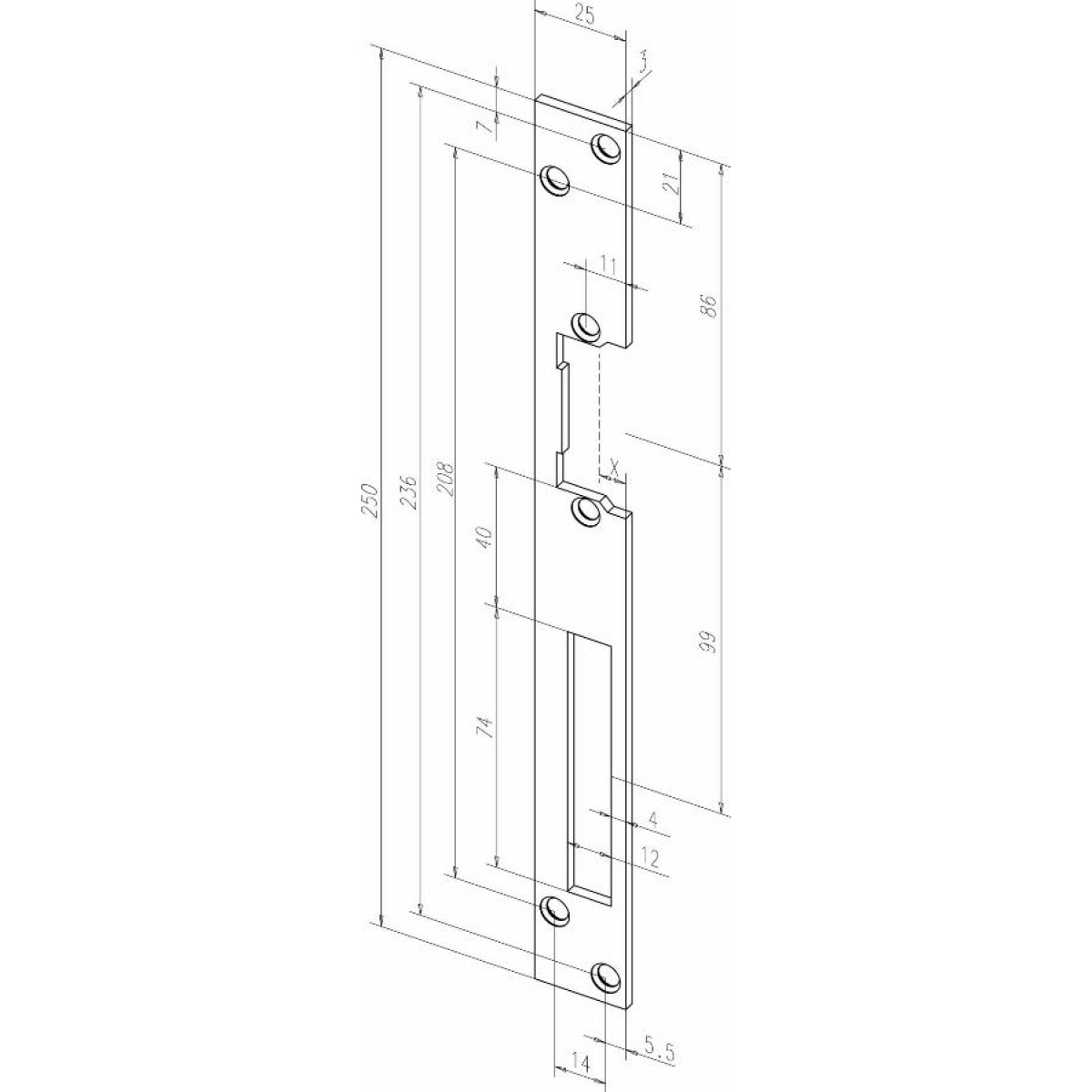 Têtière longue HZ Gold large EFF EFF pour bois - double empenage - 06010011