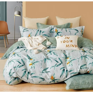 Parure housse de couette en polycoton - Loucine